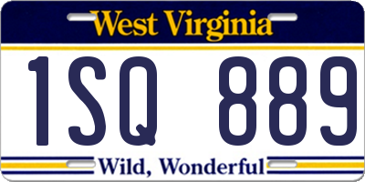 WV license plate 1SQ889