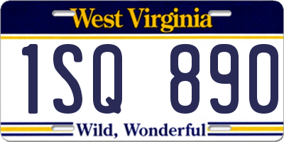 WV license plate 1SQ890
