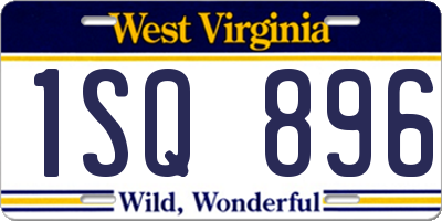 WV license plate 1SQ896