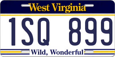 WV license plate 1SQ899