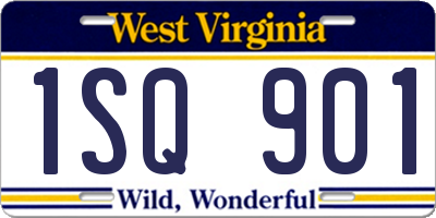 WV license plate 1SQ901