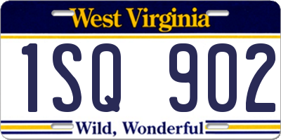 WV license plate 1SQ902