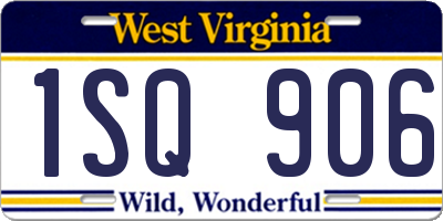 WV license plate 1SQ906