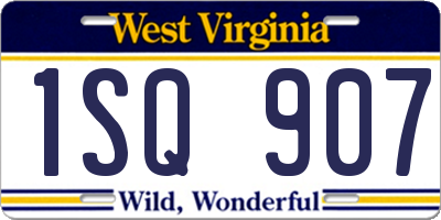 WV license plate 1SQ907