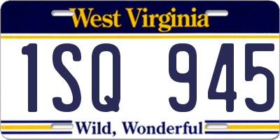 WV license plate 1SQ945