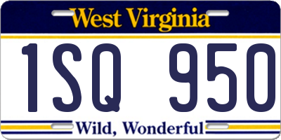 WV license plate 1SQ950