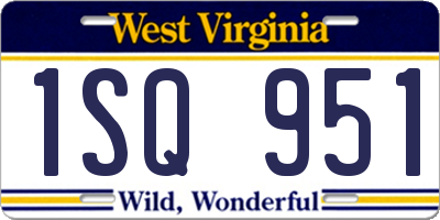 WV license plate 1SQ951