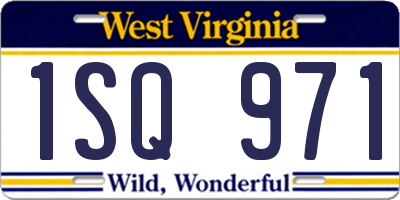 WV license plate 1SQ971