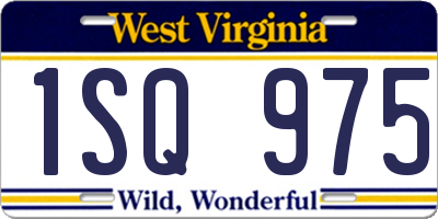 WV license plate 1SQ975