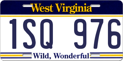 WV license plate 1SQ976