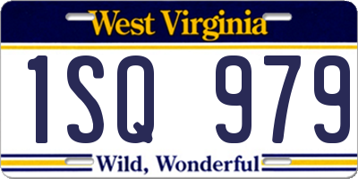 WV license plate 1SQ979