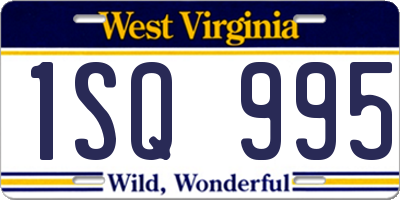 WV license plate 1SQ995