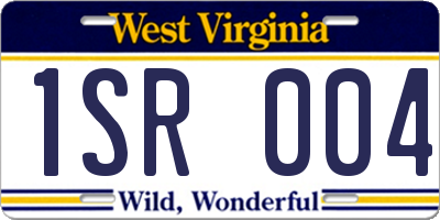 WV license plate 1SR004