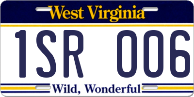 WV license plate 1SR006