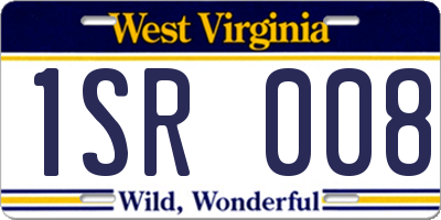 WV license plate 1SR008