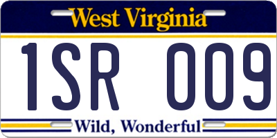 WV license plate 1SR009