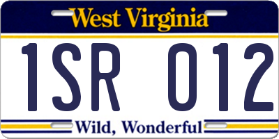 WV license plate 1SR012