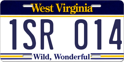 WV license plate 1SR014
