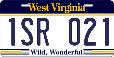 WV license plate 1SR021