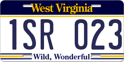 WV license plate 1SR023