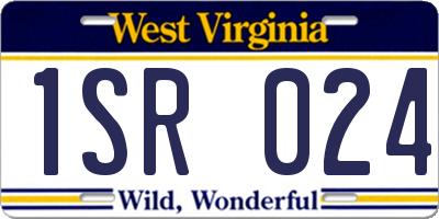 WV license plate 1SR024