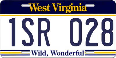 WV license plate 1SR028