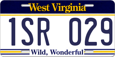 WV license plate 1SR029