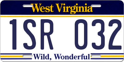 WV license plate 1SR032