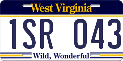 WV license plate 1SR043