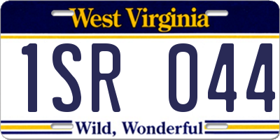 WV license plate 1SR044