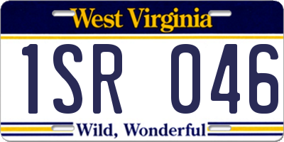 WV license plate 1SR046