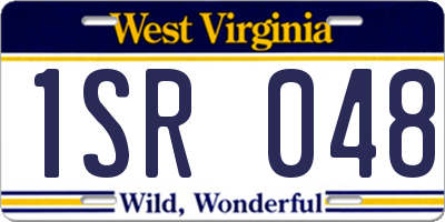 WV license plate 1SR048