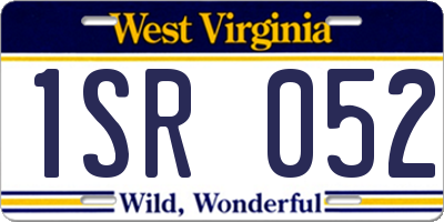 WV license plate 1SR052
