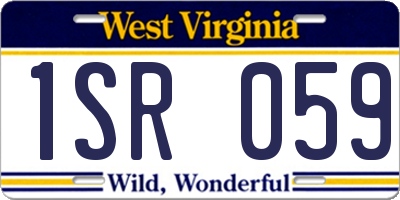 WV license plate 1SR059