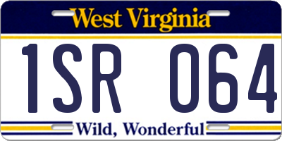 WV license plate 1SR064