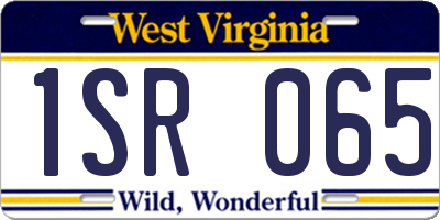 WV license plate 1SR065
