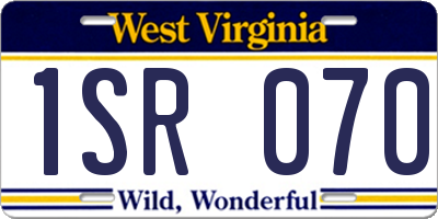 WV license plate 1SR070