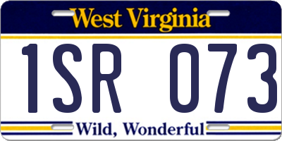 WV license plate 1SR073