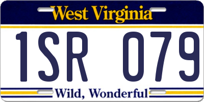 WV license plate 1SR079
