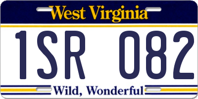 WV license plate 1SR082