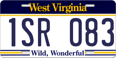 WV license plate 1SR083