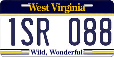 WV license plate 1SR088