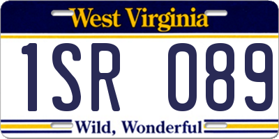 WV license plate 1SR089