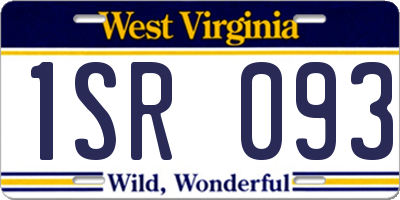 WV license plate 1SR093