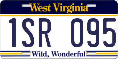 WV license plate 1SR095