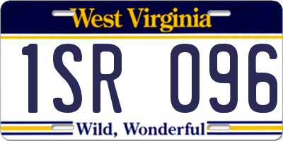 WV license plate 1SR096