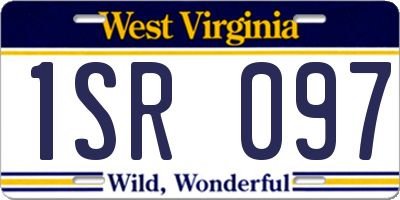 WV license plate 1SR097