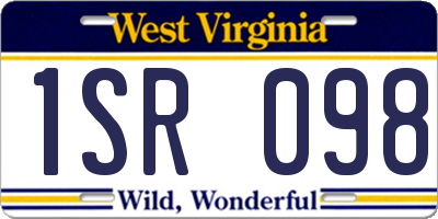 WV license plate 1SR098