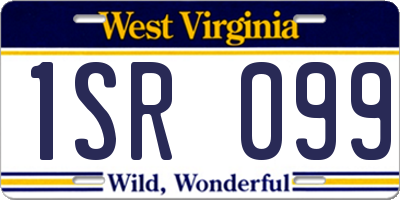 WV license plate 1SR099