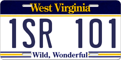 WV license plate 1SR101